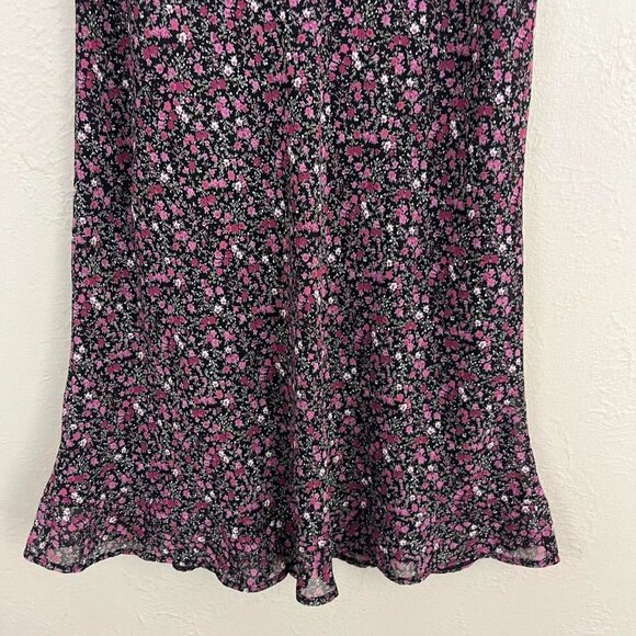 vintage 90s floral preppy girly whimsygoth midi skirt - Picture 3 of 7